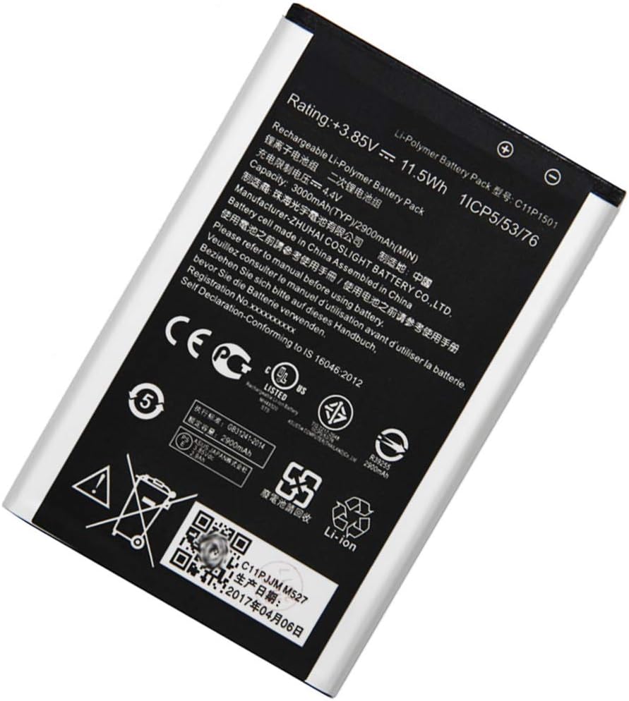 NAVSWA Battery C11P1501 for Asus Zenfone Selfie ZD551KL / Asus Zenfone 2 Laser 5.5" / 6" ZE550KL ZE601KL Z00LD Z011D Z00UD (3000 mAh) (#A)