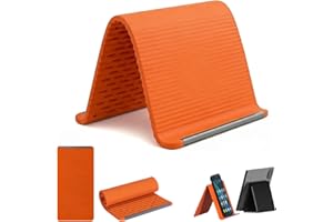 Portable Foldable Silicone Phone Holder, Bendable Freely into Any Shape, Multi-Angle Adjustable Stand, Flexible Silicone Alum