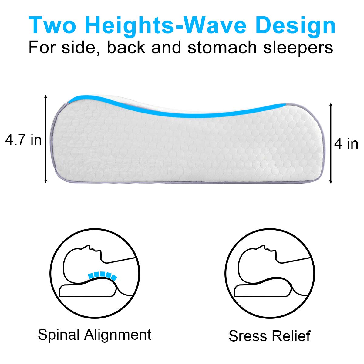 Home & Kitchen Guiffly Contour Memory Foam Pillow for Sleeping
