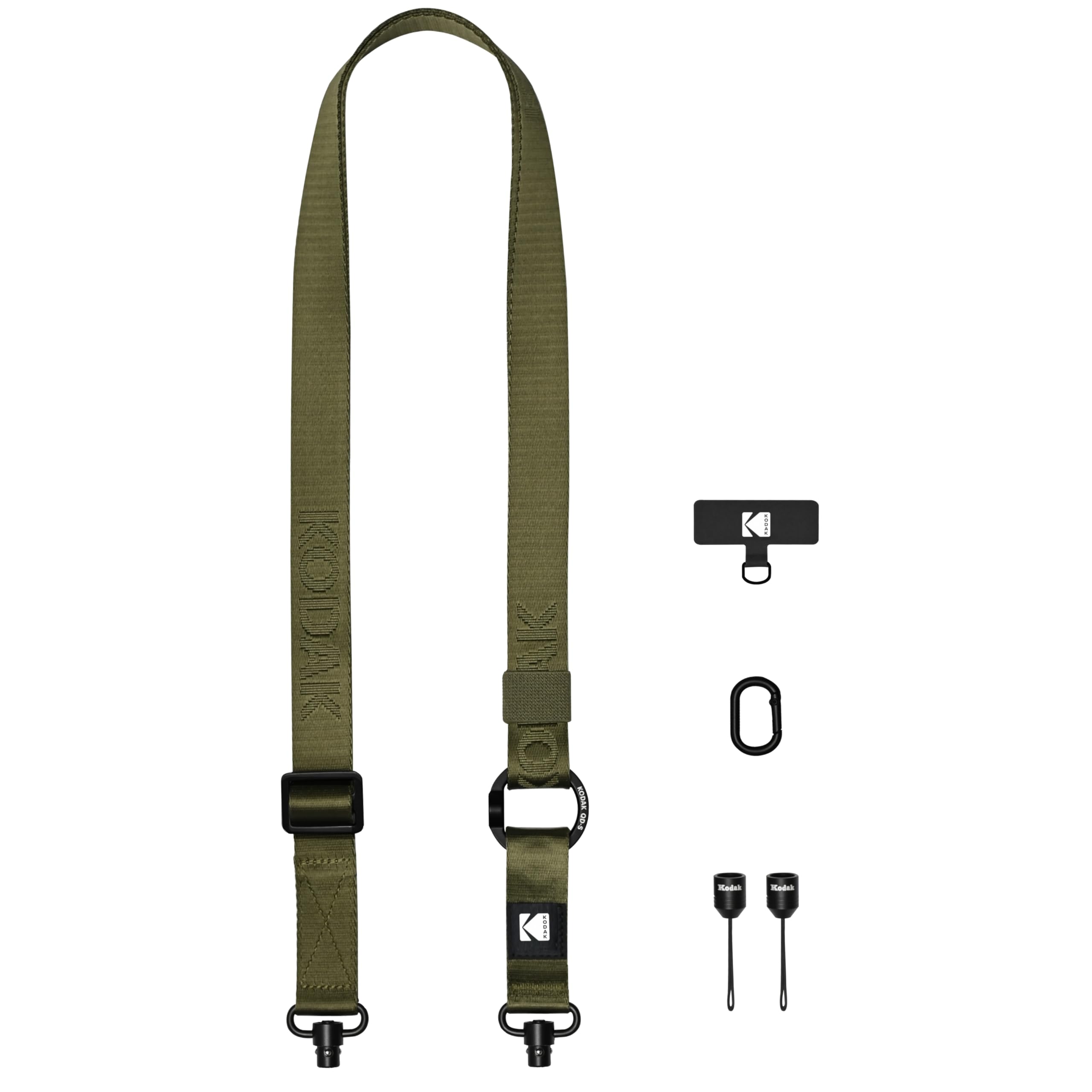 KODAK Multi-Purpose Camera Strap (Olive) - Quick-Release, Adjustable, Lightweight, Durable Metal Swivels, Neck Shoulder Strap for SLR, Compact Cameras, Smart Phones