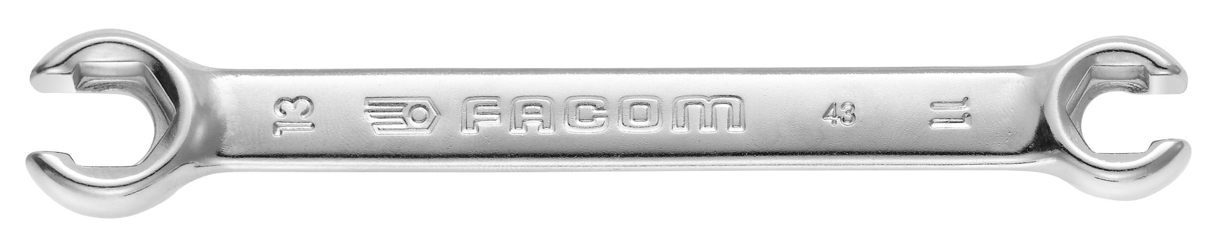 FACOM Open Ring Spanner with Stop Edge, Hexagonal, Length 143 mm, SW 11 x 13, 1 Piece, 43.11 x 13