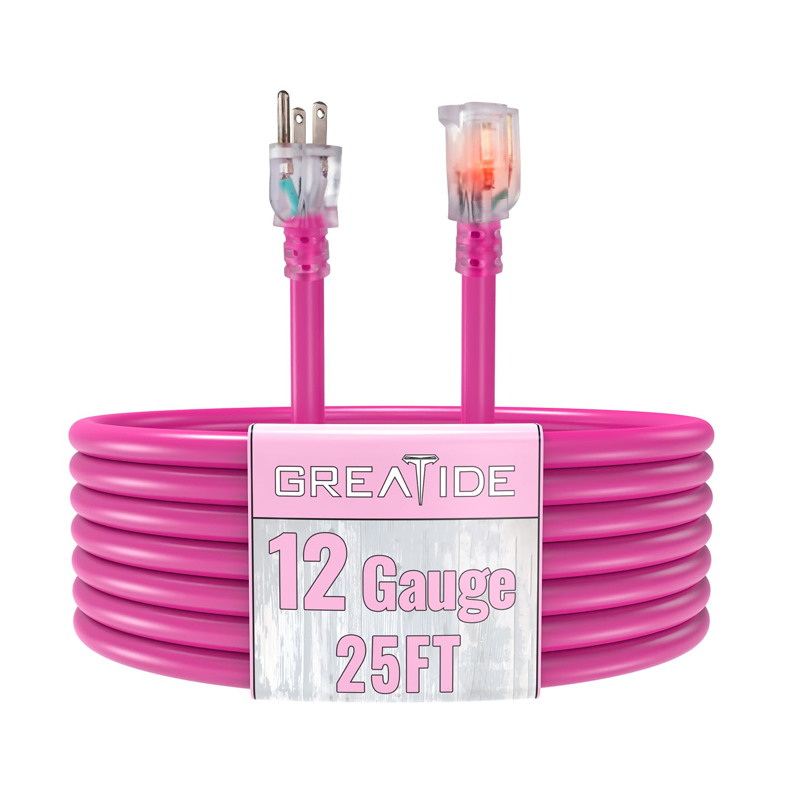 GREATIDE Outdoor Extension Cord with Lighted