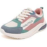 Nautica Girls Youth Lace-Up Sneakers – Athletic Running and Walking Shoes with Cushioned Insole, Lightweight Mesh Upper, and Durable Outsole for Everyday Wear – Madax (Big Kid/Little Kid/)