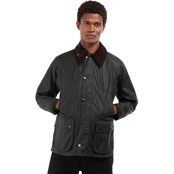 Barbour Beaufort Wax Jacket - Men's Black, 34 at Amazon