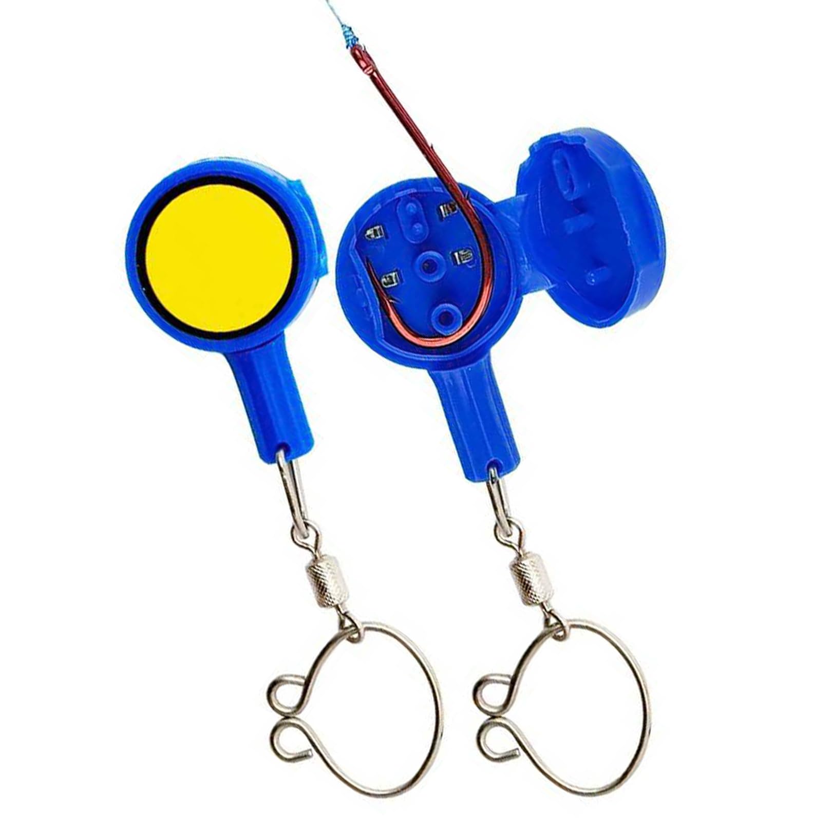 2pcs Fishing Gear Knot Tying Tool,Cover Fishing Hooks While Tying Strong Fishing Knots,Fishing Hook Tying Tool,Fishing Accessories for Beginner Anglers,Hook Tyer,FishingTool Equipment(Blue)