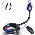 Vibrating Cock Ring with Anal Plug, lvhua Penis Ring Vibrator Magnet Adsorption Design, 10 Vibration Modes Adult Sex Toys for Men Couples, Prostate Massager G spot Nipple Vibrator Remote Control