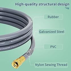 Upgraded 48 Feet 1/2 Inch Natural Gas Hose propane