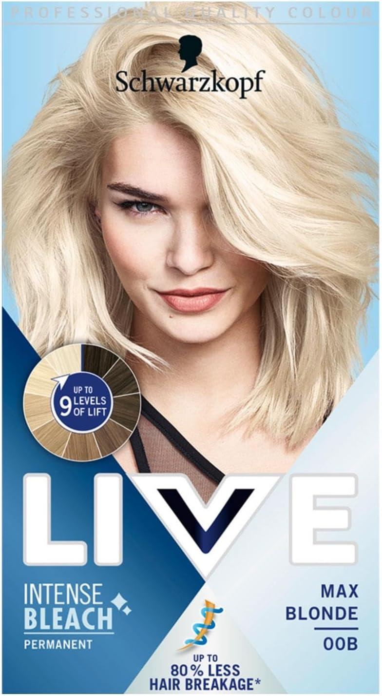LIVE Schwarzkopf Intense Lightener 00B Blonde Bleach with Brightening Oil