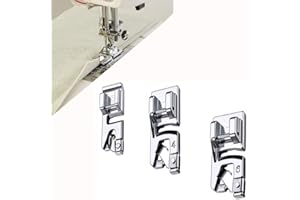 Windman 3 Sizes Rolled Hem Foot 3 mm, 4 mm, 6 mm Hemmer Foot for Singer Brother Hem Foot Low Shank Machine Sewing Foot Hemmer
