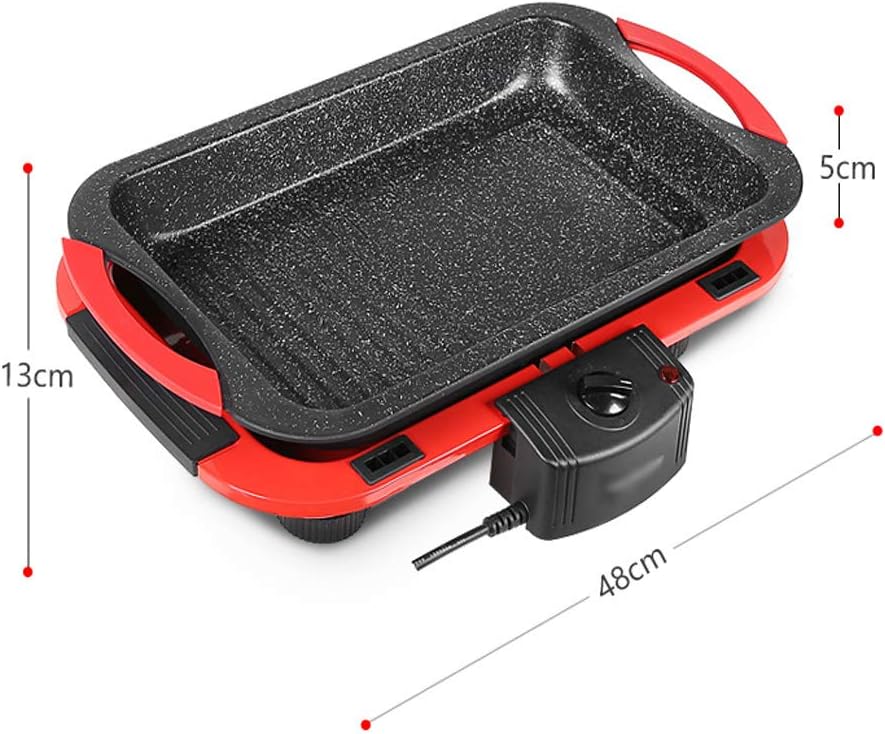 review zaizai Electric Table Grill, BBQ Barbecue Griddle,2000w Fast Heating,cast Iron Baking Pan,Non-Sticky and Non-Sticky,Stainless Steel Heating Tube,standable Lid