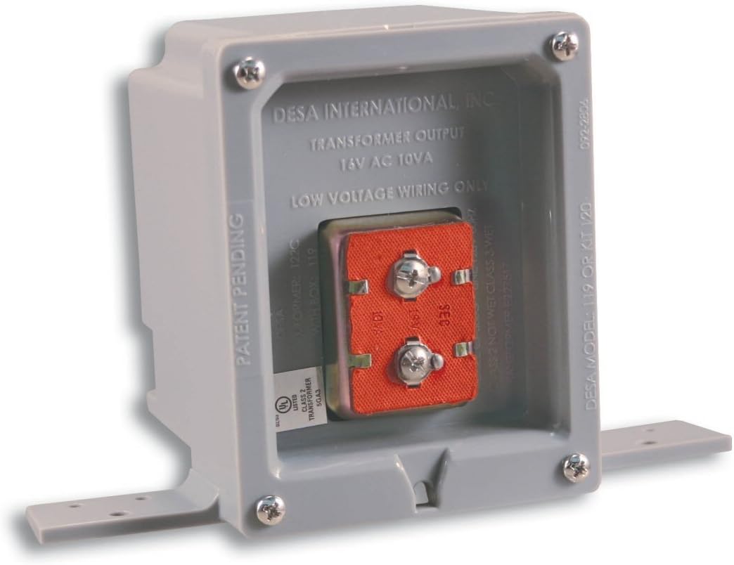 Heath Zenith 119 Wired Door Chime Transformer with UL Listed RoughIn Box Transformers Tools
