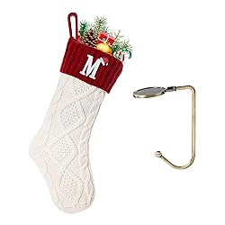 VRFASHION Christmas Stockings with Initials, Letter