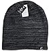 FORBUSITE Slouch Beanie Hats for Men Winter Summer Oversized Baggy Skull Cap (Dark Grey with Black)