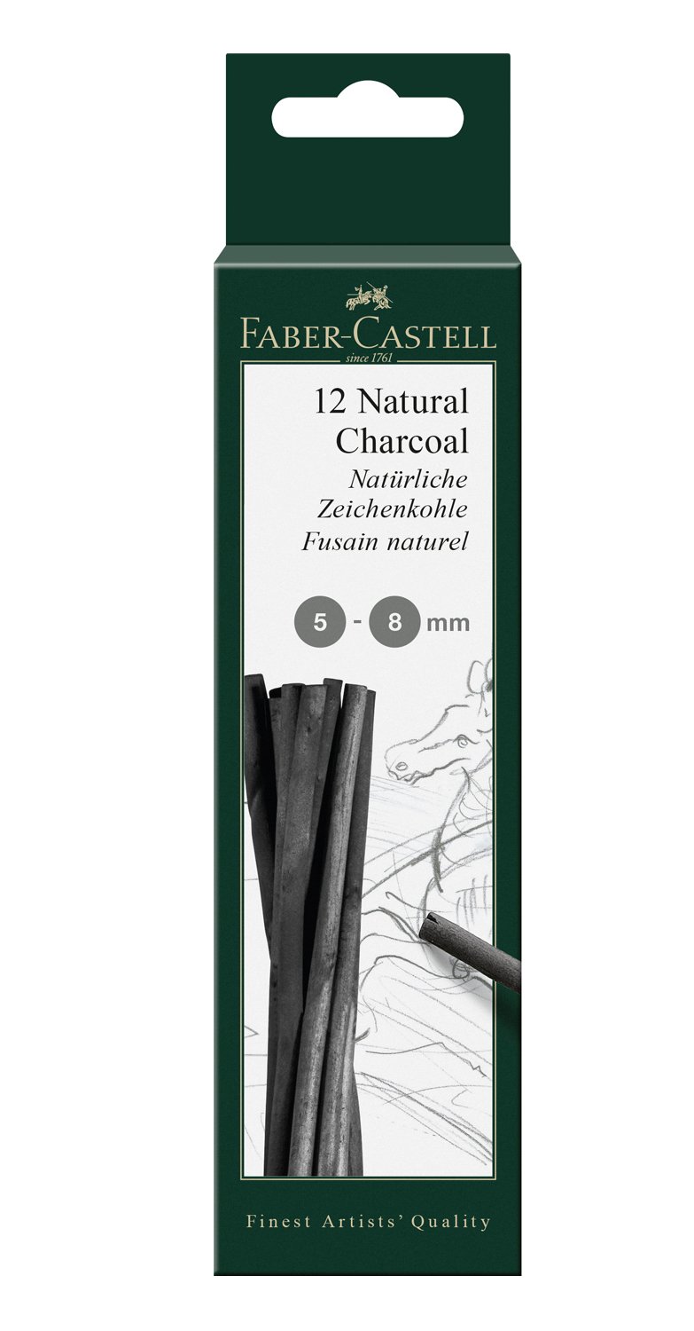 Faber-Castell Pitt 5-8mm Natural Charcoal Sticks (Pack of 12) — image 1