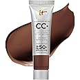 IT Cosmetics Your Skin But Better CC+ Cream Travel Size - Color Correcting Cream, Full-Coverage Foundation, Hydrating Serum & SPF 50+ Sunscreen - Natural Finish - 0.4 fl oz