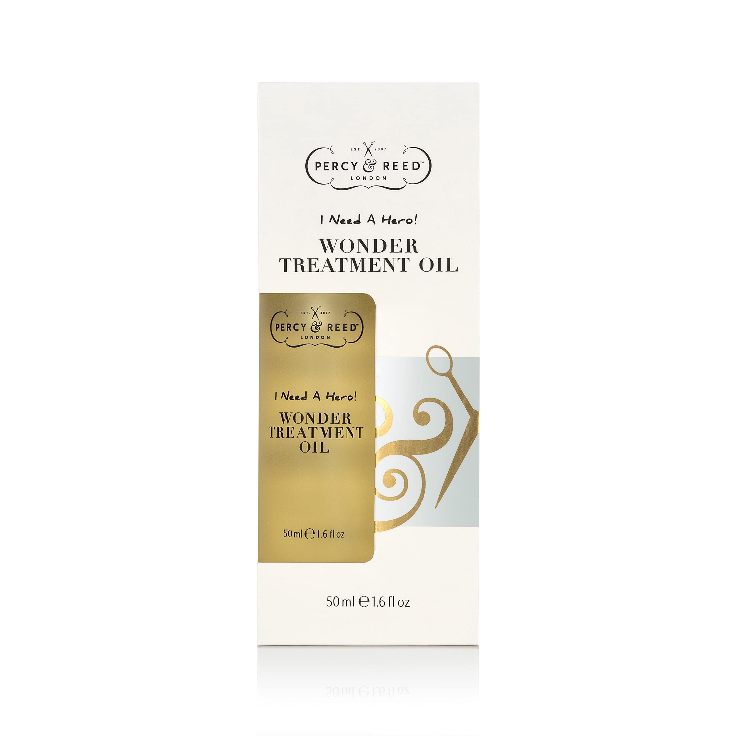 Percy & Reed I Need A Hero! Wonder Treatment Oil - Instant Hair Nourishment & Moisture Boost. Free from Sulphates, Parabens & Gluten. Dermatologically Tested. Vegan Friendly - 50 ml