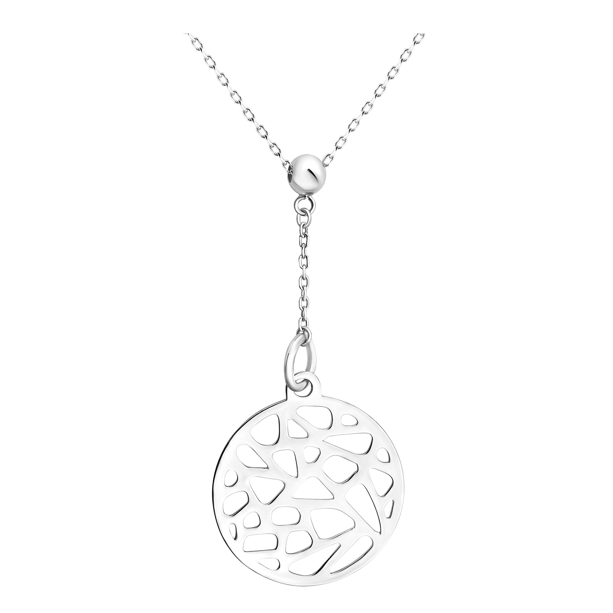 Sofia Milani - Women's Necklace 925 Silver - Circle Ornament Pendant - 50386