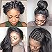 FASHION PLUS Full Lace Wig Human Hair Brazilian Straight Hair Wig With Baby Hair Pre Plucked 150% Density Human Hair Full Lace Wigs For Black Women Natural Color (16 inch, Full Lace Wig)