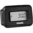Runleader Digital Hours Counter,AC/DC 5V to 277V for Garden Tractor Generator Scooter Club Car Forklift Leaf Trimmer etc.(1)