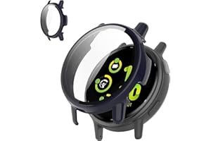 Kimiyaki for Garmin vivoactive 5 Screen Protector Case [Full Coverage], Hard PC Bumper All-Around Protective Accessories for Garmin vivoactive 5 Built-in Tempered Glass Film