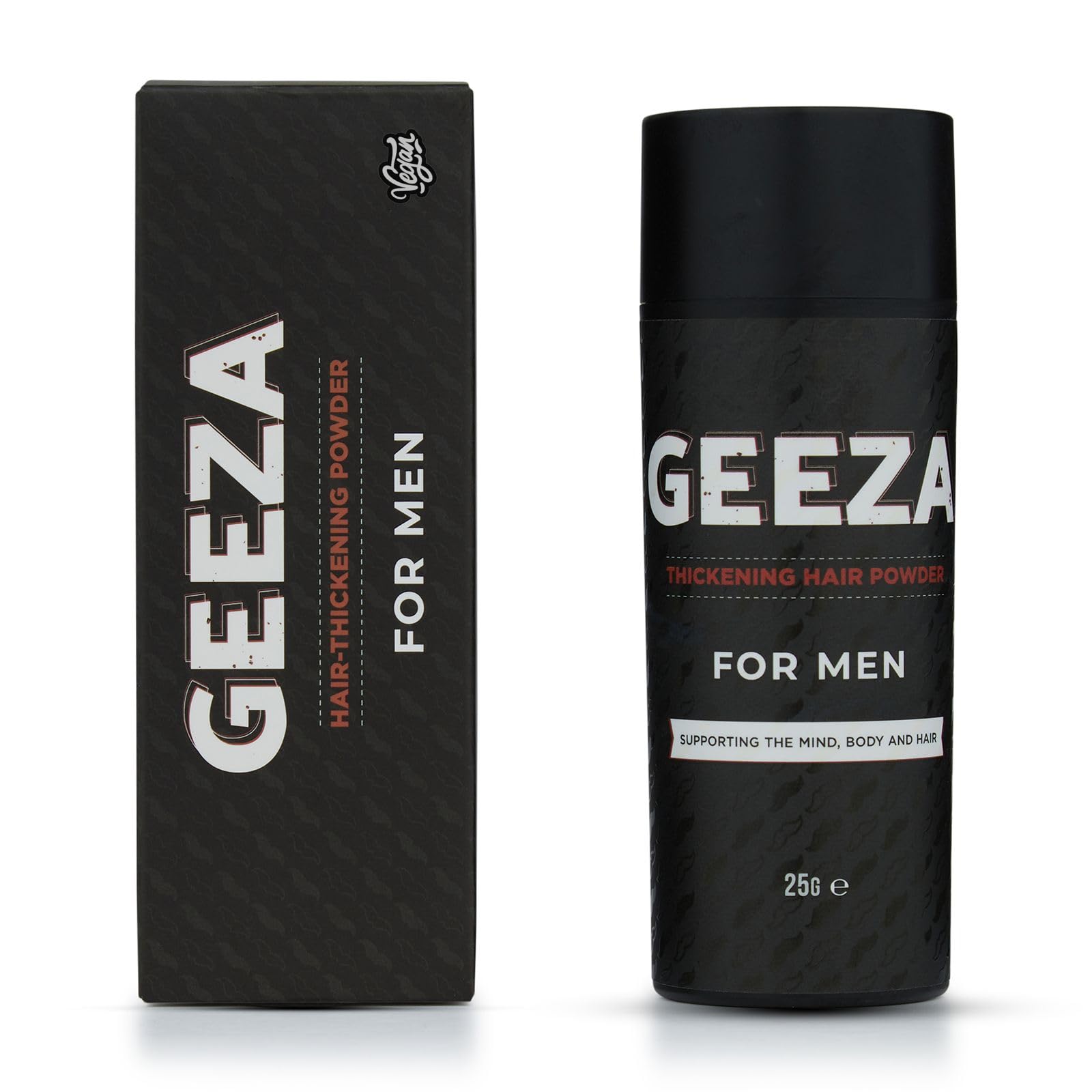 Geeza Hair Volume Powder - The Ultimate Men's Styling Secret for Instant, Invisible, Matte & Non-Sticky Volumising Root Boost.