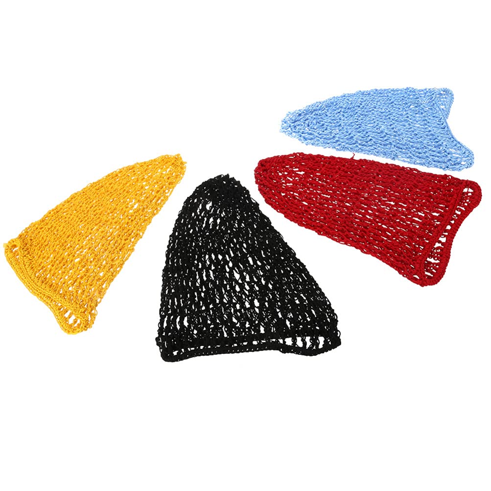 Healifty 4pcs Mesh Hair Net Mesh Crochet Hair Net Crocheted Hair Net Cap Rayon Snood Hat for Women