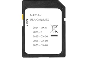 Forccord Latest Version Navigation SD Card Fits for Mazda CX-30/CX-50/CX-70/3 2025, MX-5 2024 Car GPS Navigation System for USA/Canada Replacement Accessories