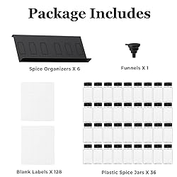 Famhap 6 Pack Spice Drawer Organizer with Labels