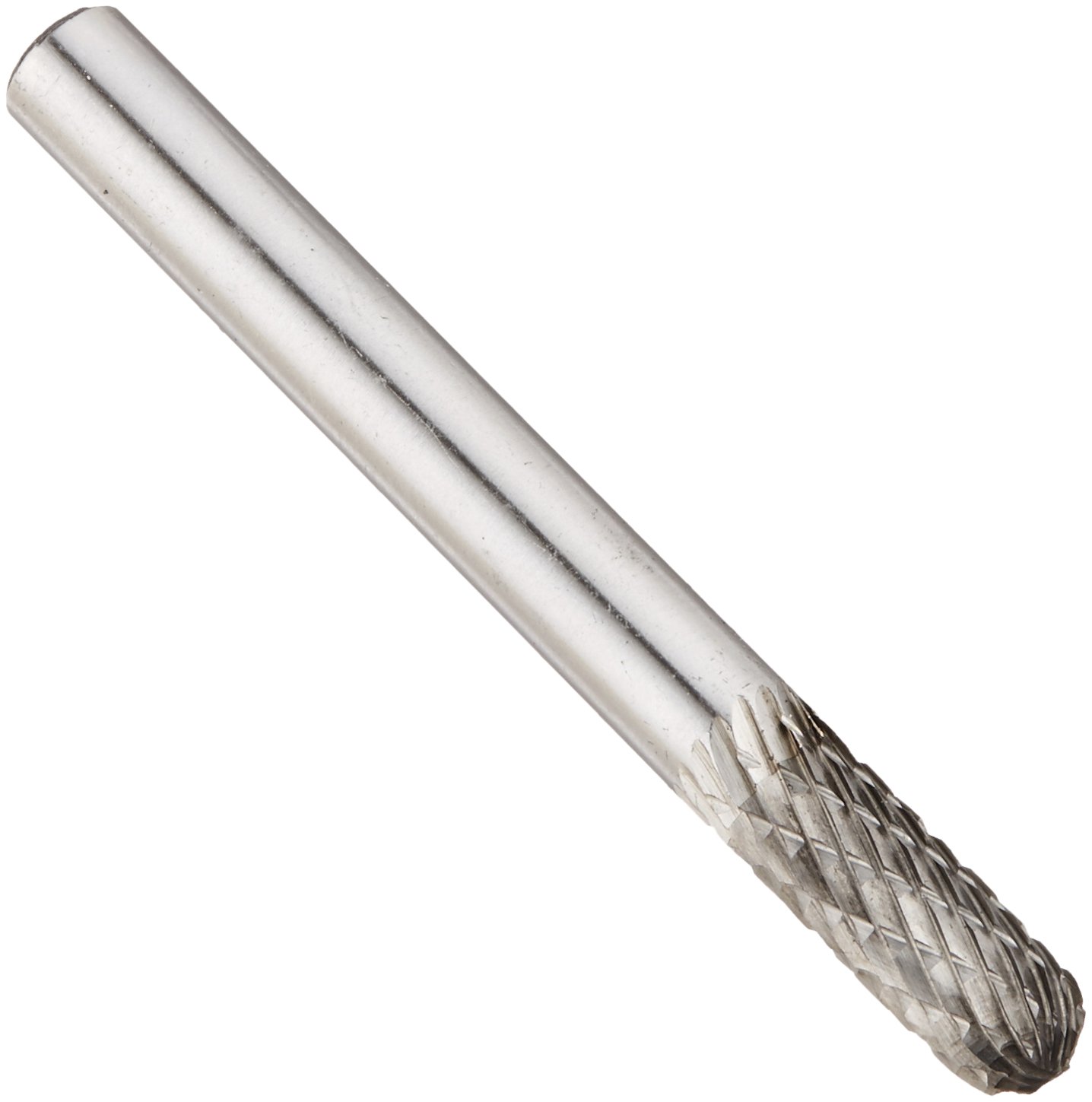 Drill America SC-1A Carbide Burr/Rotary File Cylindrical Radius-End Double Cut for Die Grinder 1/4" Dia. x 1" Cut Length with 1/4" Shank and 2" Overall Length, DUL Series