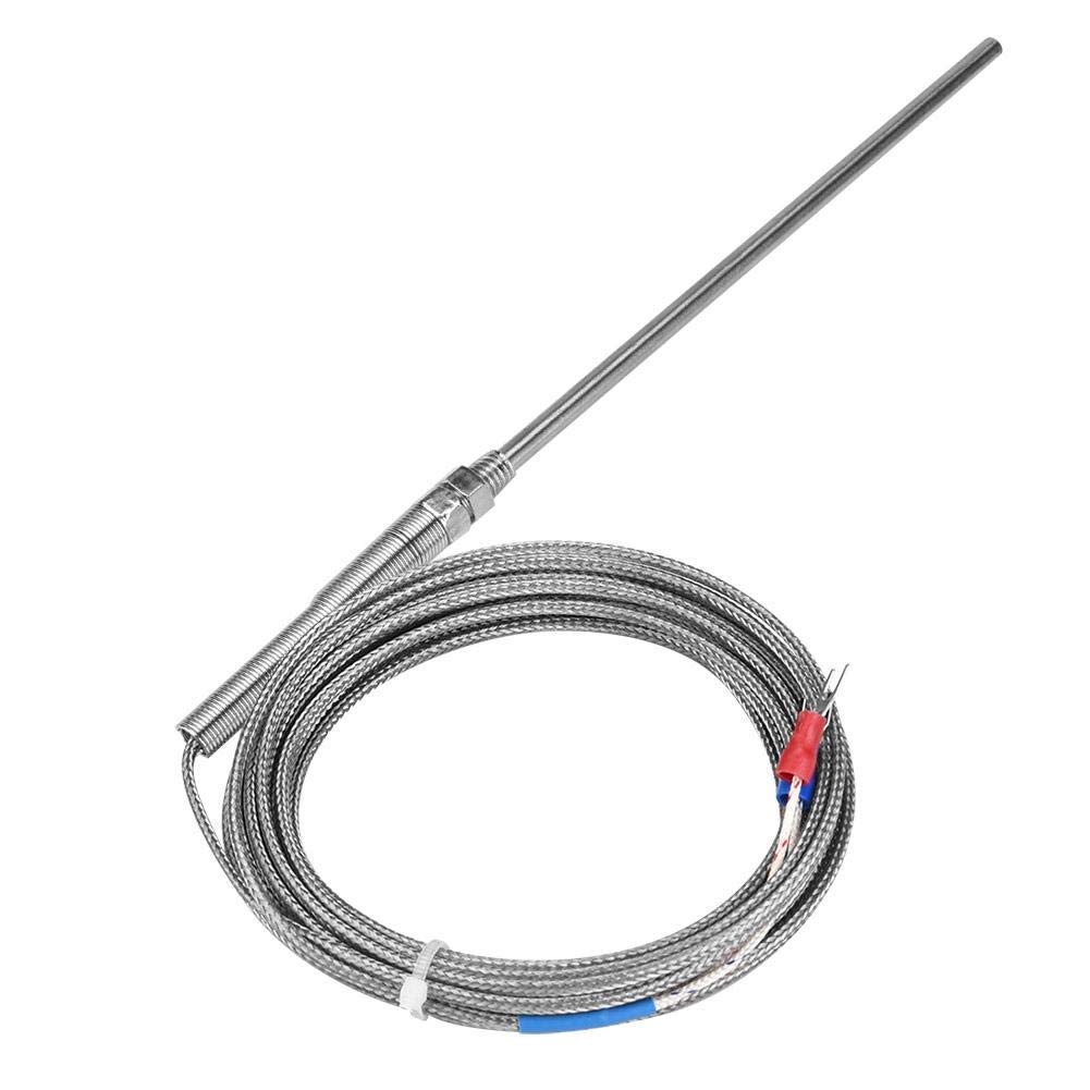 Probe Type K Thermocouple M8 Thread Galvanic Temperature Sensor 8mm Diameter Screw Thread 0-400℃(5m)