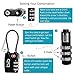 TSA Lock Combination Padlock - Suitcase Cable Lock TSA Luggage Locks Special Alloy (Black 4 Pack)