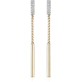 Vince Camuto Goldtone Glass Stone Linear Drop Earrings