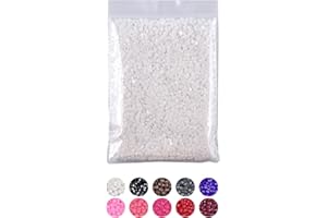 BLINGINBOX Flatback Rhinestones,Non Hotfix Solid Resin Round Bead Jewelry Diamond for Nail Art,Crafts,Tumblers,5000pcs,3mm White