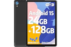 Jeazans Tablet 10 inch, Android 15 Tablets with 24GB RAM 128GB ROM (1TB Expandable), Octa Core Processor, 1280x800 HD IPS Dis