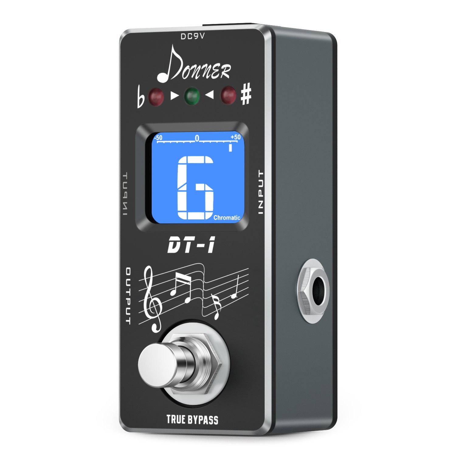 Donner Tuner Pedal, Dt-1 Chromatic Guitar Tuner Pedal with Pitch Indicator for Electric Guitar and Bass True Bypass