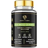 Sea Moss Gummies with Shilajit, Ashwagandha, Black Seed & Bladderwrack – 17,590mg Total Blend – Vegan, Non-GMO, Natural Wellness Supplement