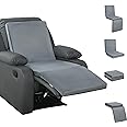 HOMBYS 3-in-1 Recliner Seat Cushion with Lumbar Support Pillow & Footrest, Multi-Functional Adjustable Height 2" to 6" for You to Choose, Non-Slip Foam Chair Cushion for Elderly, Light Grey