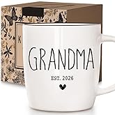 Promoted to Grandmother 2026 Mug, Grandma Ceramic Cup, Grandmas Gift Mugs, New Baby Reveal for Grandma, Pregnancy Announcement for Grandmother Mug, Grandparent Announcement Gifts, New Grandparent 13Oz