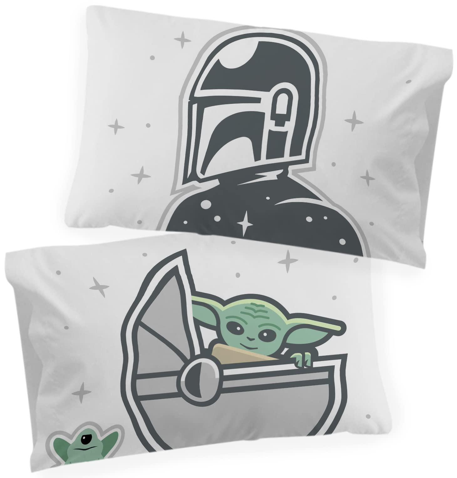 Jay Franco Star Wars The Mandalorian The Cutest Bounty 100% Cotton Pillowcase Set - 2 Pack