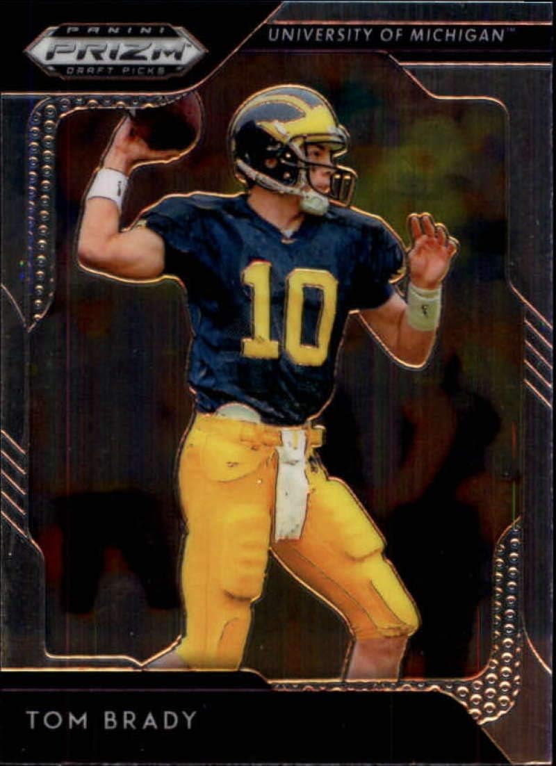 Amazon Com 2019 Prizm Draft Picks Football 94 Tom Brady Michigan Wolverines Official Ncaa Trading Card From Panini Collectibles Fine Art