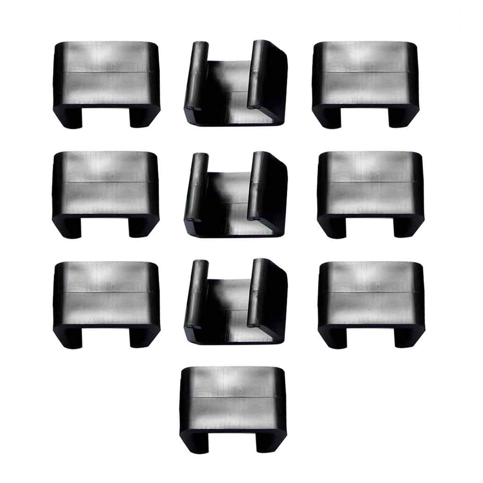 Pack of 10 Strong Connectors for Garden Furniture Set Made of Polyrattan, Lounge Set Clips Clips Outdoor Couch Patio Furniture, Plastic, Show, 6 cm