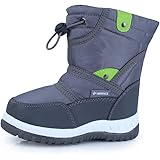 CIOR Winter Snow Boots for Boy and Girl Outdoor Waterproof with Fur Lined(Toddler/Little Kids)