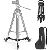 SmallRig Quick-Lock Photography Heavy Duty Tripod Dolly w/ 3" Rubber Wheels | Max. Payload 20kg/ 44lb, Adjustable Legs, Tripod Wheels for Filming and Photography
