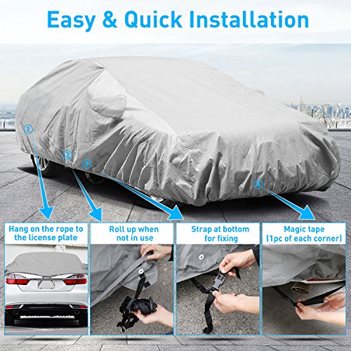 image for Custom Fit 2010-2018 Toyota Camry Car Cover, KAKIT 3 Layers Waterproof