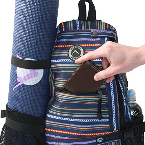 Aurorae Yoga Mat Bag. Multi Purpose Cross-Body Sling Back Pack. Mat Sold Separately. - Thumbnail 6