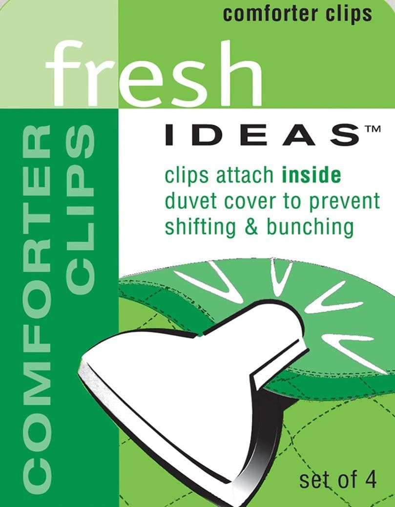 Comforter Clips Fresh Ideas Padded Clips – Blanket Fasteners Prevents Comforters from Shifting Inside Duvet Cover Bedding Accessories, 4-Pack: Home & Kitchen