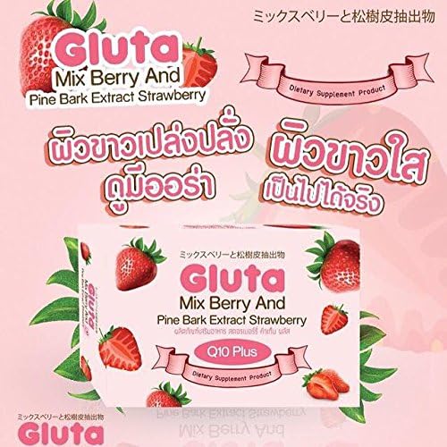 Gluta Mix Berry And Pine Bark Extract Strawberry Q10 Plus