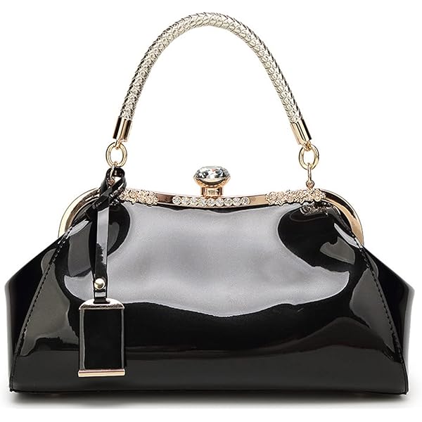 Amazon.com: RTGGSEL Diamond Crystal Glossy Patent Leather Top