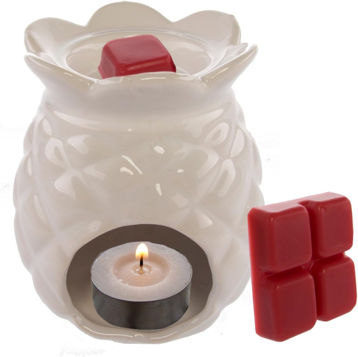 MRL Homestyles Pineapple Shape Wax Fragrance Warmer Tea Light Candle Burner Scented Tart Melts