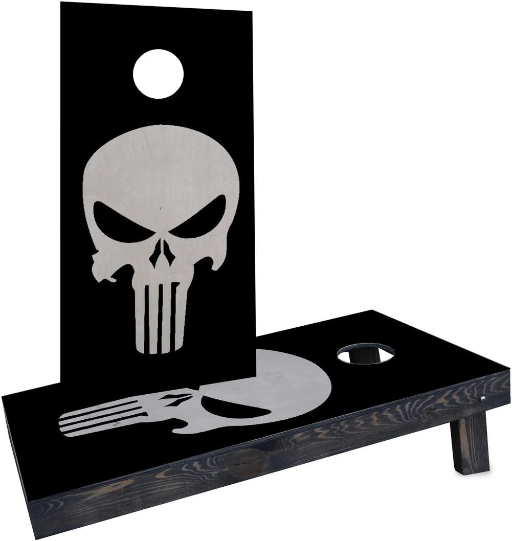 Custom Cornhole Boards "Punisher Skull (Any Color)" Cornhole Boards (Heavy Duty), 2